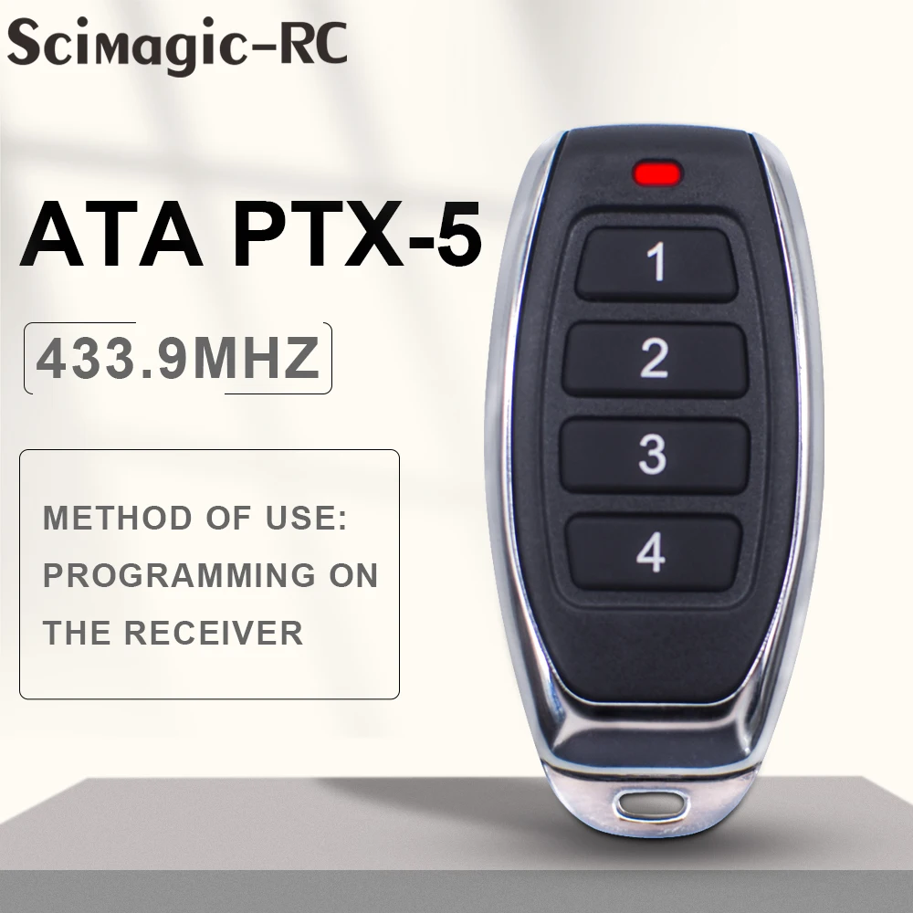 Compatible With ATA PTX5 PTX2 PTX 2V1 2V2 5V1 5V2 TrioCode Garage Door Remote Control 433.92MHz ATA PTX 5V2 Clone Remote Control