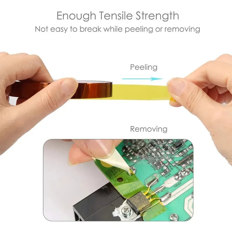 Nastro isolante per batteria ad alta temperatura, isolamento termico dorato, protezione della scheda elettronica, nastro isolante adesivo in poliimmide