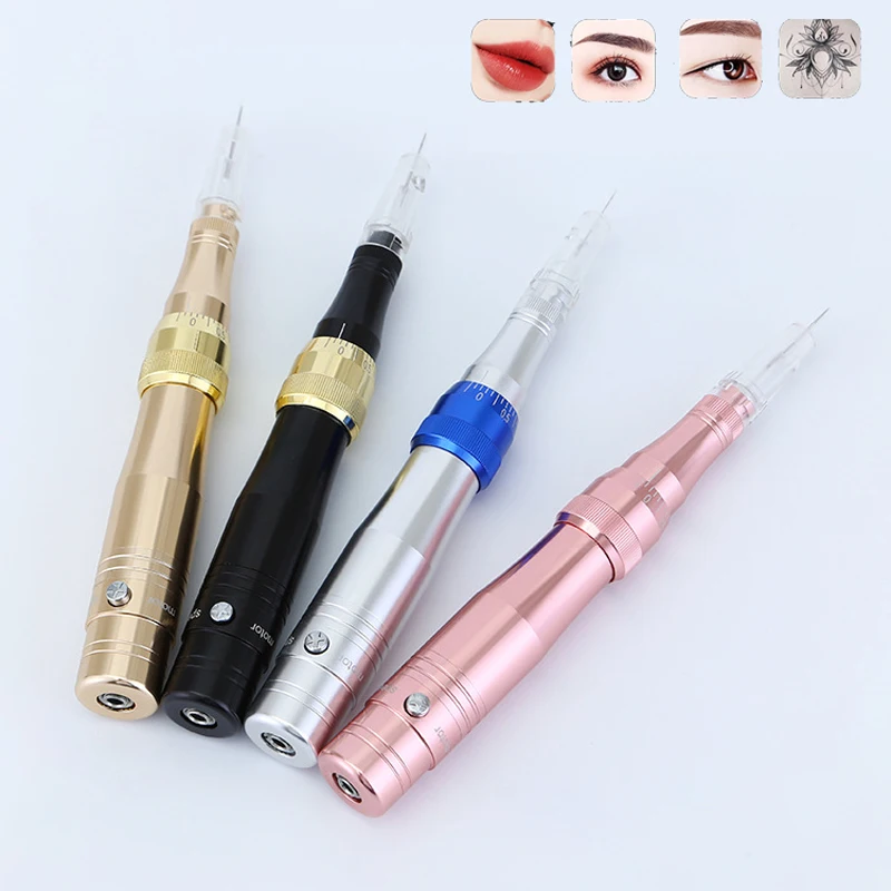 Battery Dermografo Microblading Eyebrows Tattoo Machine Permanent Makeup Pen LED Screen Rotary Machines For Eyebrow lip Tattoo