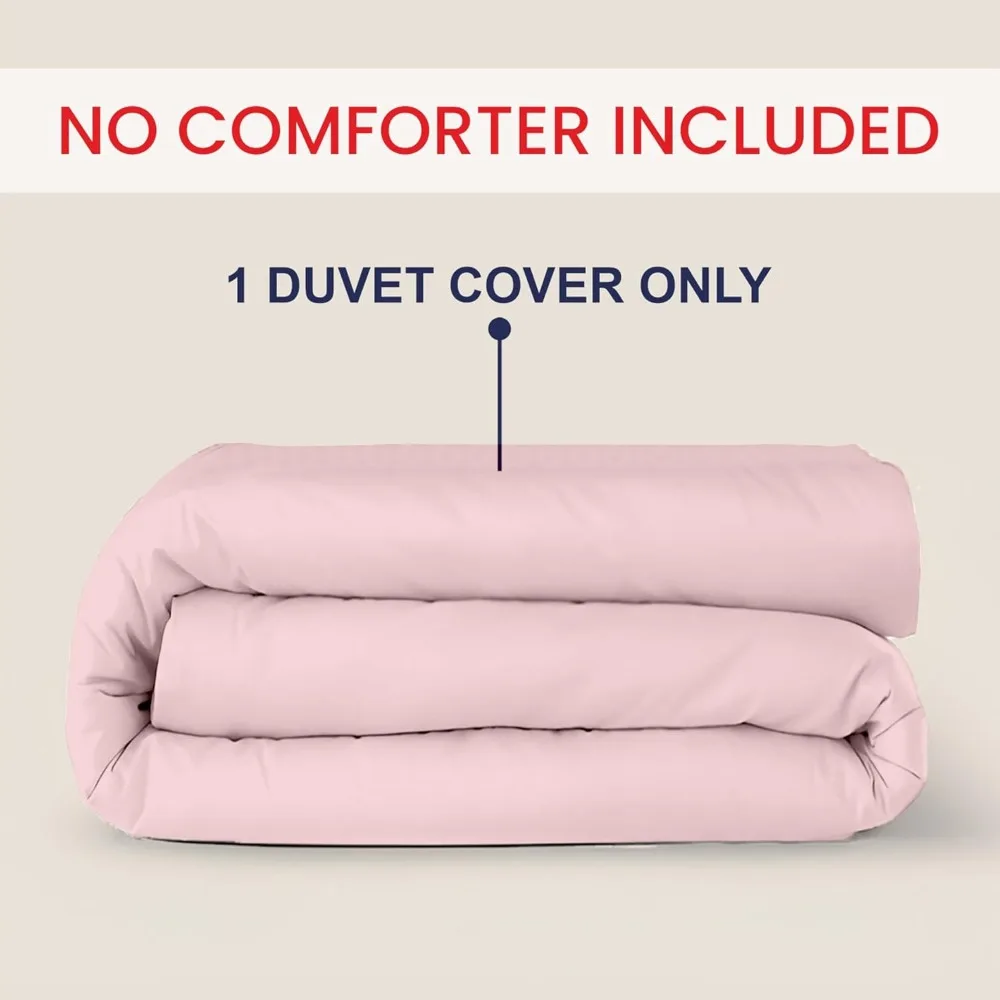 قطعة واحدة من غطاء لحاف بحجم كينغ فقط - 100% قطن مصري ساتين 600 خيط عدد فائق النعومة ومتين ومريح