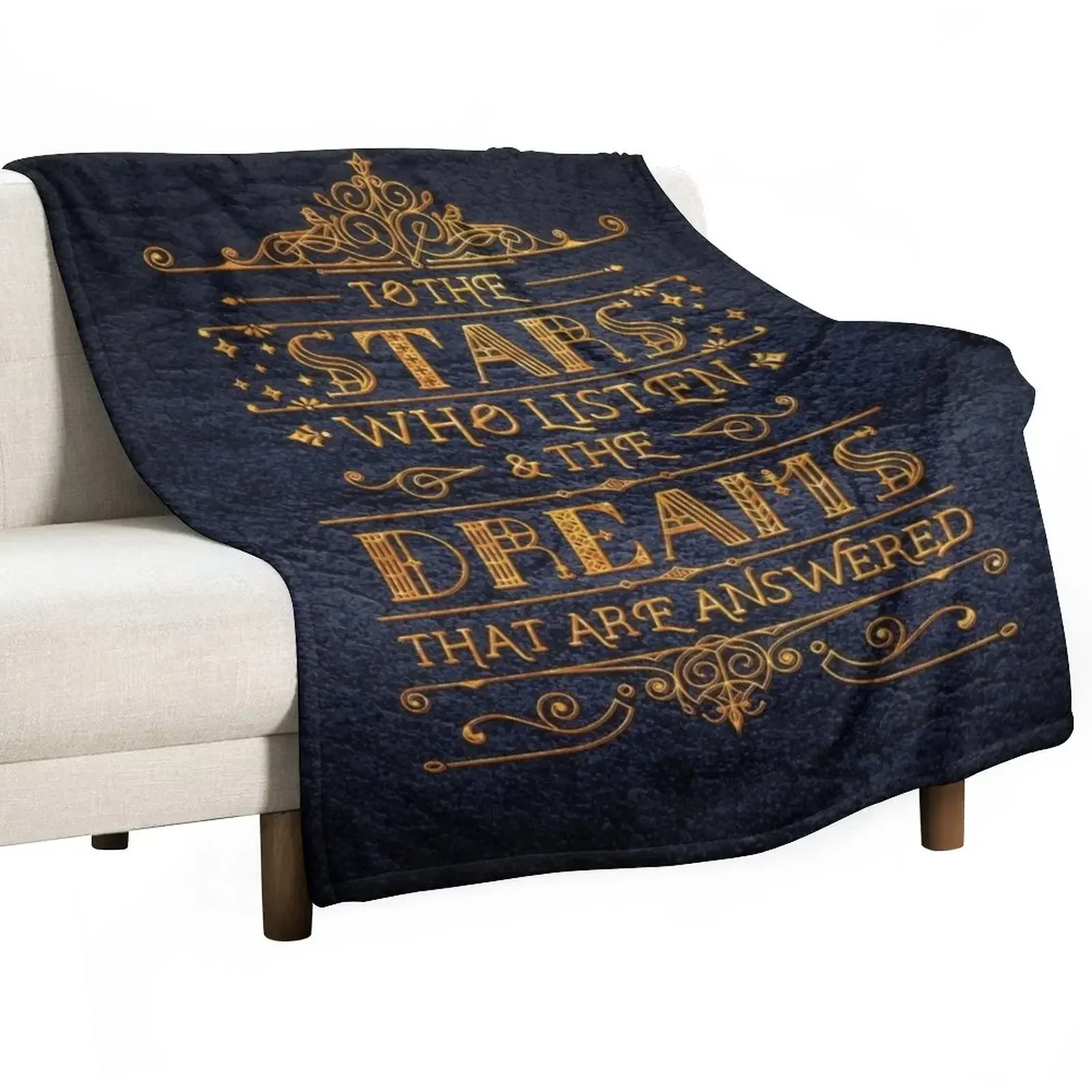 

To the stars who listen Throw Blanket Winter beds valentine gift ideas Thermal Sofas Blankets