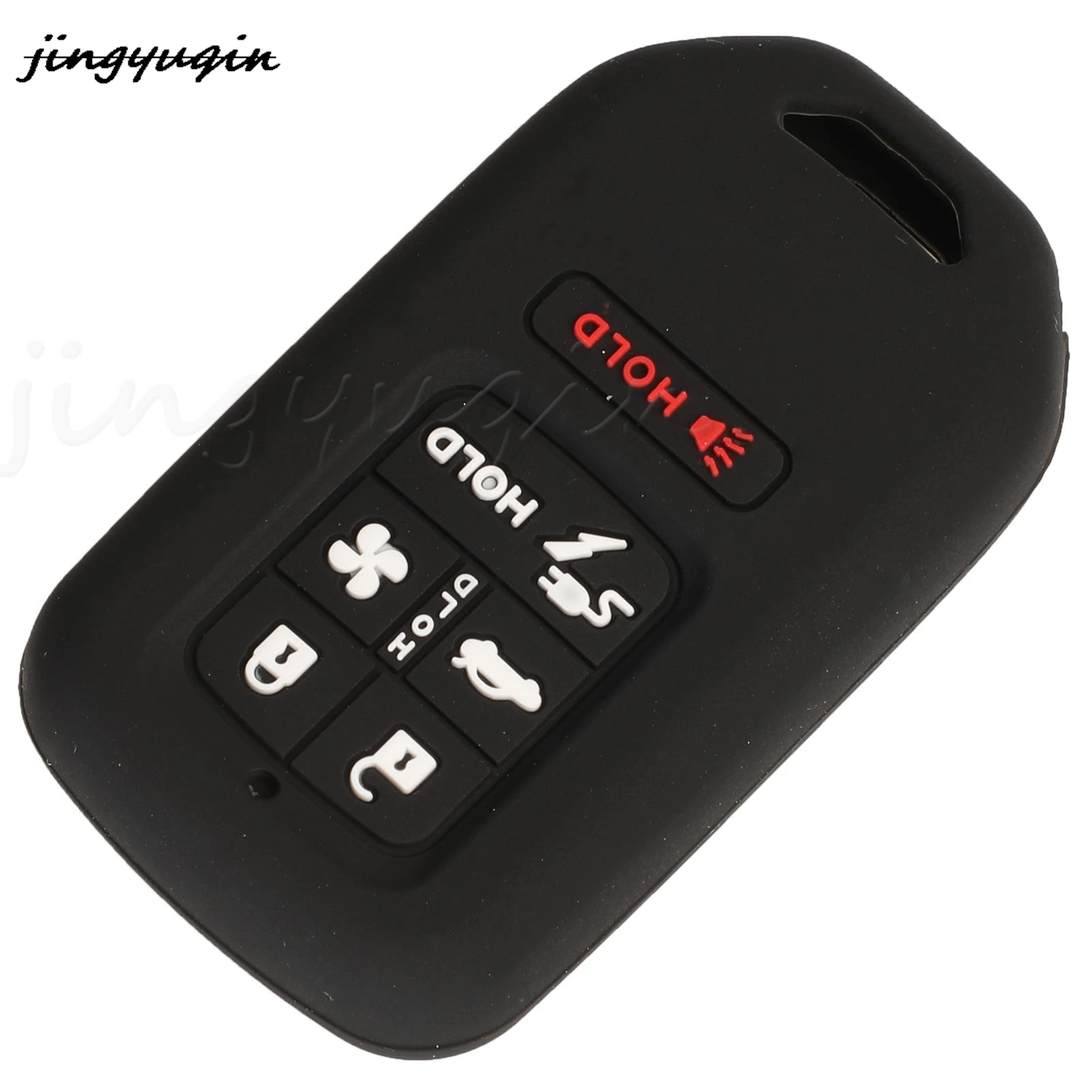 jingyuqin 6 Buttons Silicone Car Key Case For Honda Accord Civic CRV MPV Pilot Odyssey Fob Holder Protector Car Accessories