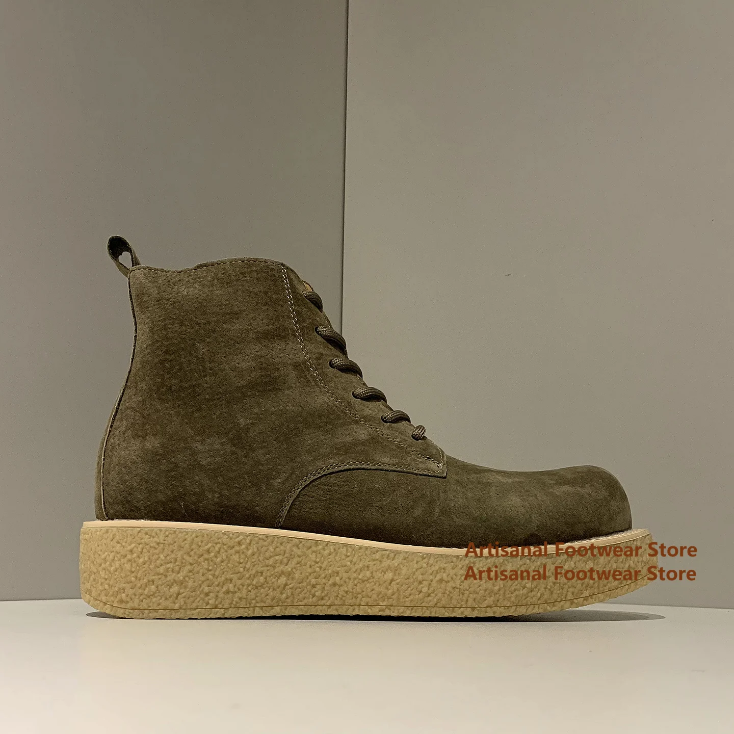 عالية الجودة أحذية رجالية الجانب سستة الدانتيل متابعة منتصف أعلى حذاء كاجوال المضادة للانزلاق النمط البريطاني الرجعية عمال الأحذية الجديدة في الرجال الأحذية