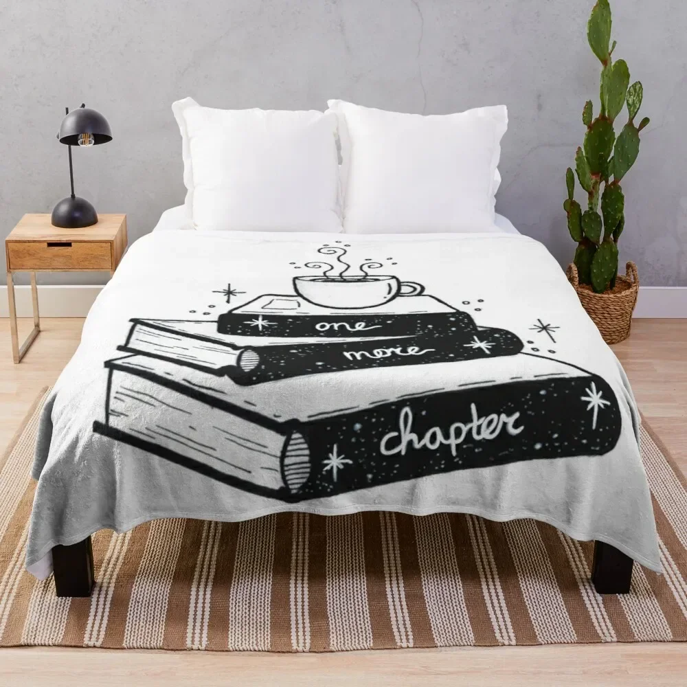 Book Bookshelf Throw Blanket Flannel Watercolour Style King Queen Size for Bed Sofa Couch Warm Soft Lightweight for Book Lover