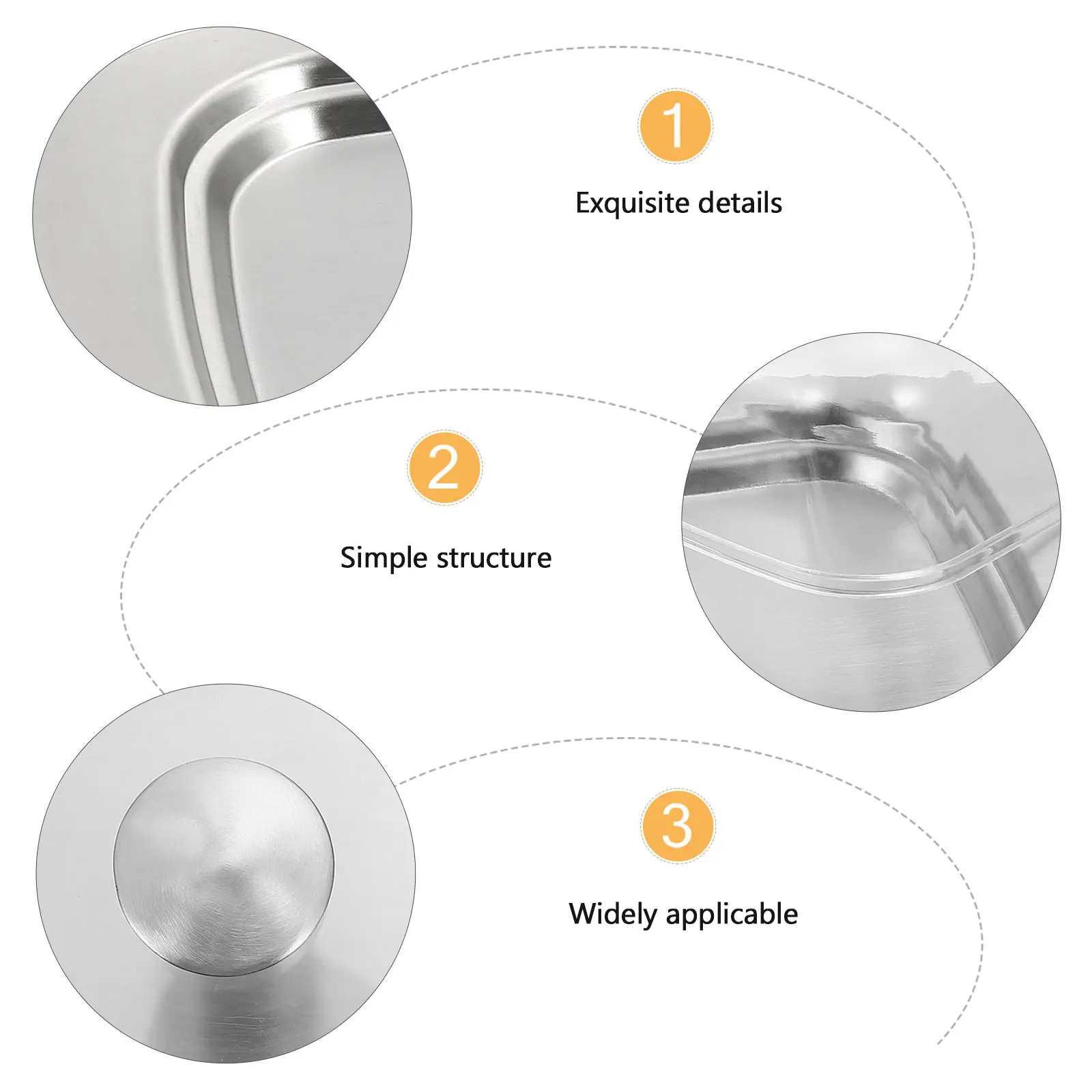 

Butter Box Stainless Steel Lunch Dishes Charcuterie Countertop Containers Portable Clear PP Material Practical Storage