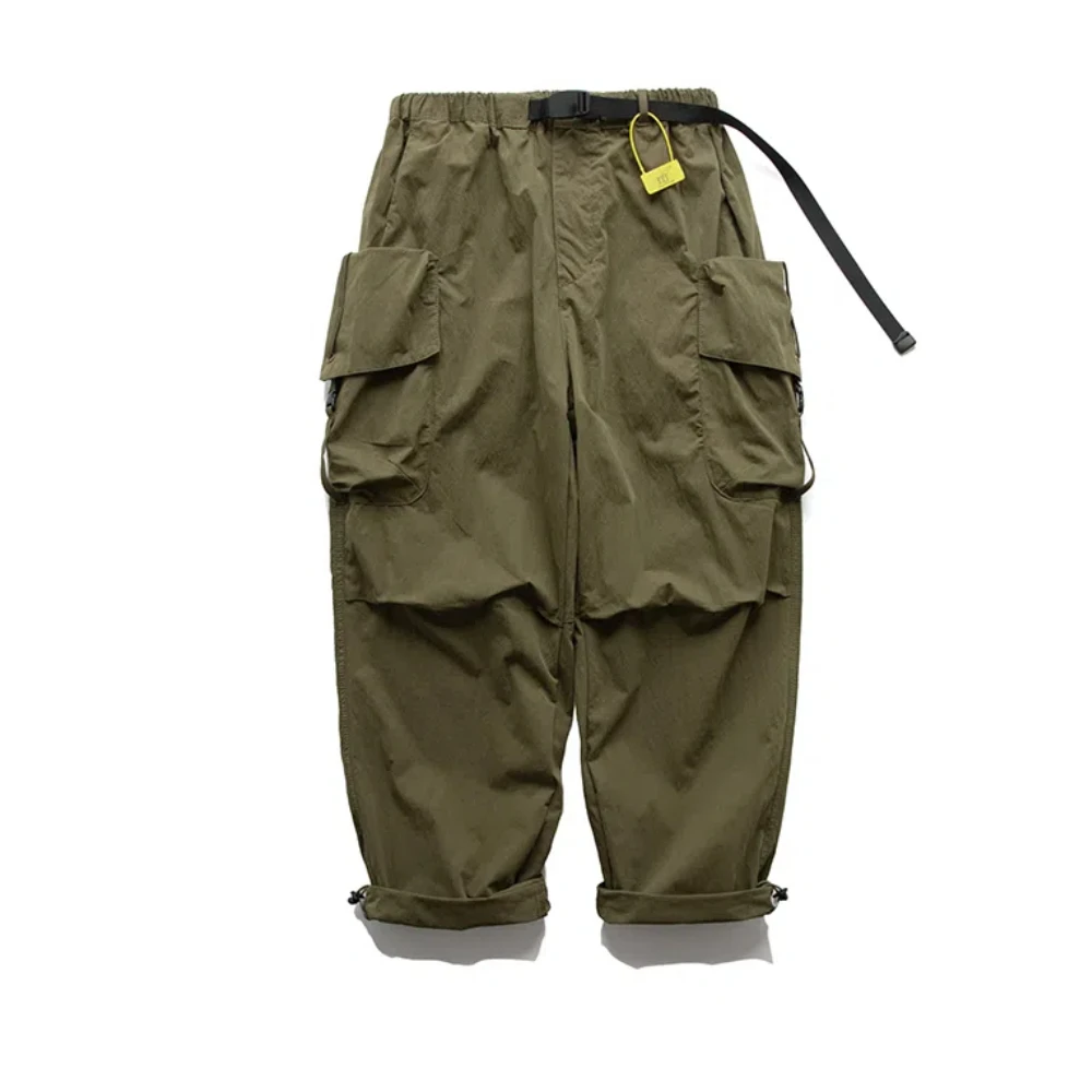 

Функциональный ветровой комбинезон Mountain Outdoor, мужские свободные повседневные брюки с широкими штанинами и множеством карманов