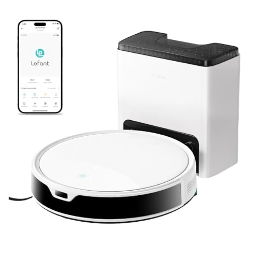 M350 Robot Vacuum and Mop Combo 75-Day Self-Emptying 190° PSD Obstacle Avoidance 6000Pa Suction Quiet Smart Navigation Self-Cha