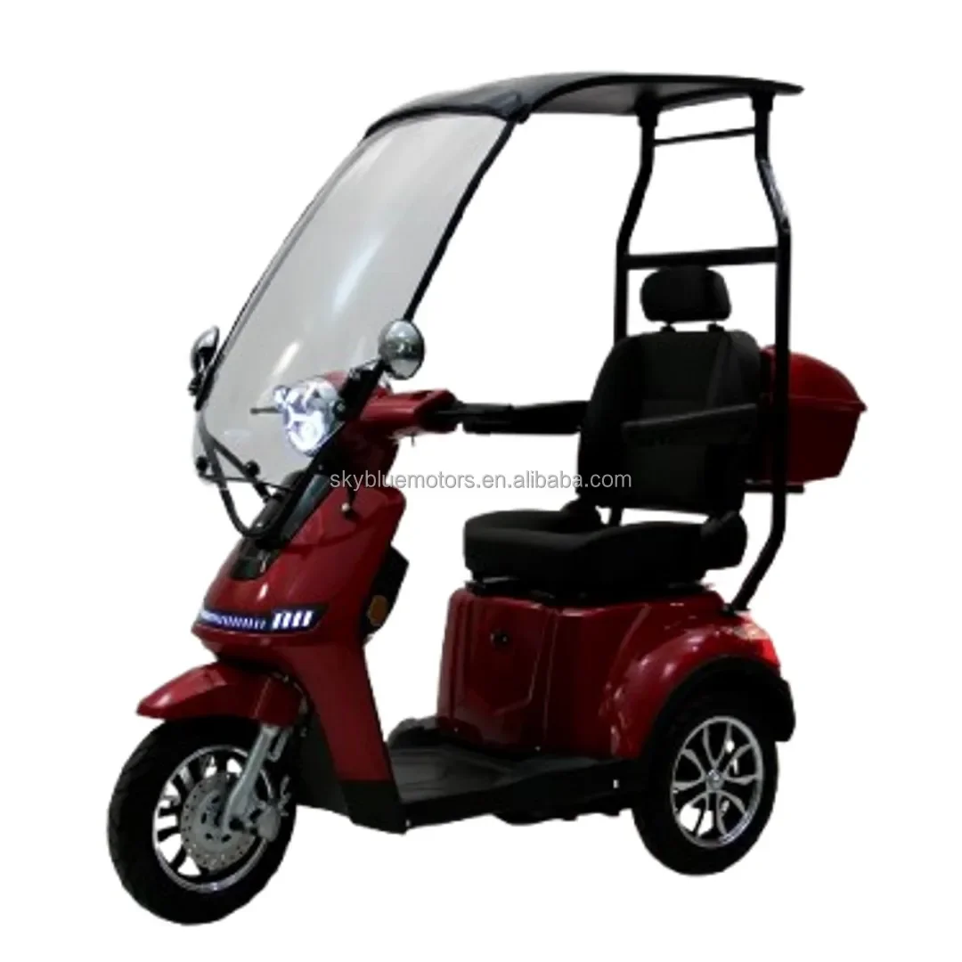 

Factory Hot Selling EU Fashion Electric Tricycles Mobility Scooter with Roof Electric Motor Popular Electric Scooter for Seniors