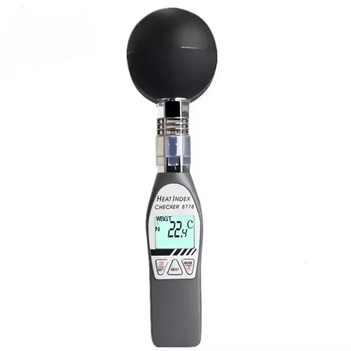HEDAO AZ8778 Black Bulb Hygrometer Handheld Wbgt Heat Stress Monitor Digital Wet Bulb Globe Temperature