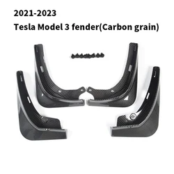 For Tesla Model 3 2021-2023 Front Rear Mudflaps Mud Flaps Original Model Replacement Splash Protector Fender  carbon fibre