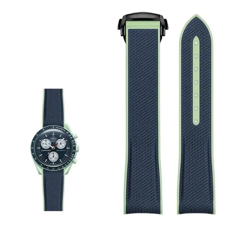 

NFR Rubber Silicone Curved End watches Band NEW Watchbands 20mm Watch Strap For Omega X Swatch Joint MoonSwatch celestial Sports