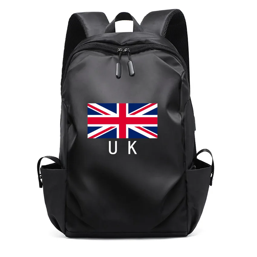 

High Quality Men Backpack Male Fashion School Backpack Laptop Waterproof Travel Bag United Kingdom Flag Pattern Printed Rucksack