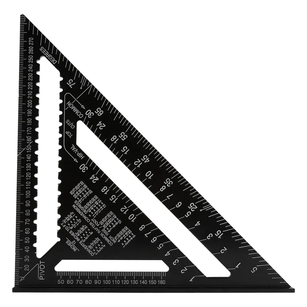 12-inch-triangle-ruler-aluminum-alloy-aluminum-profile-triangle-plate-black-color-triangular-shape-layout-ruler-measuring-work