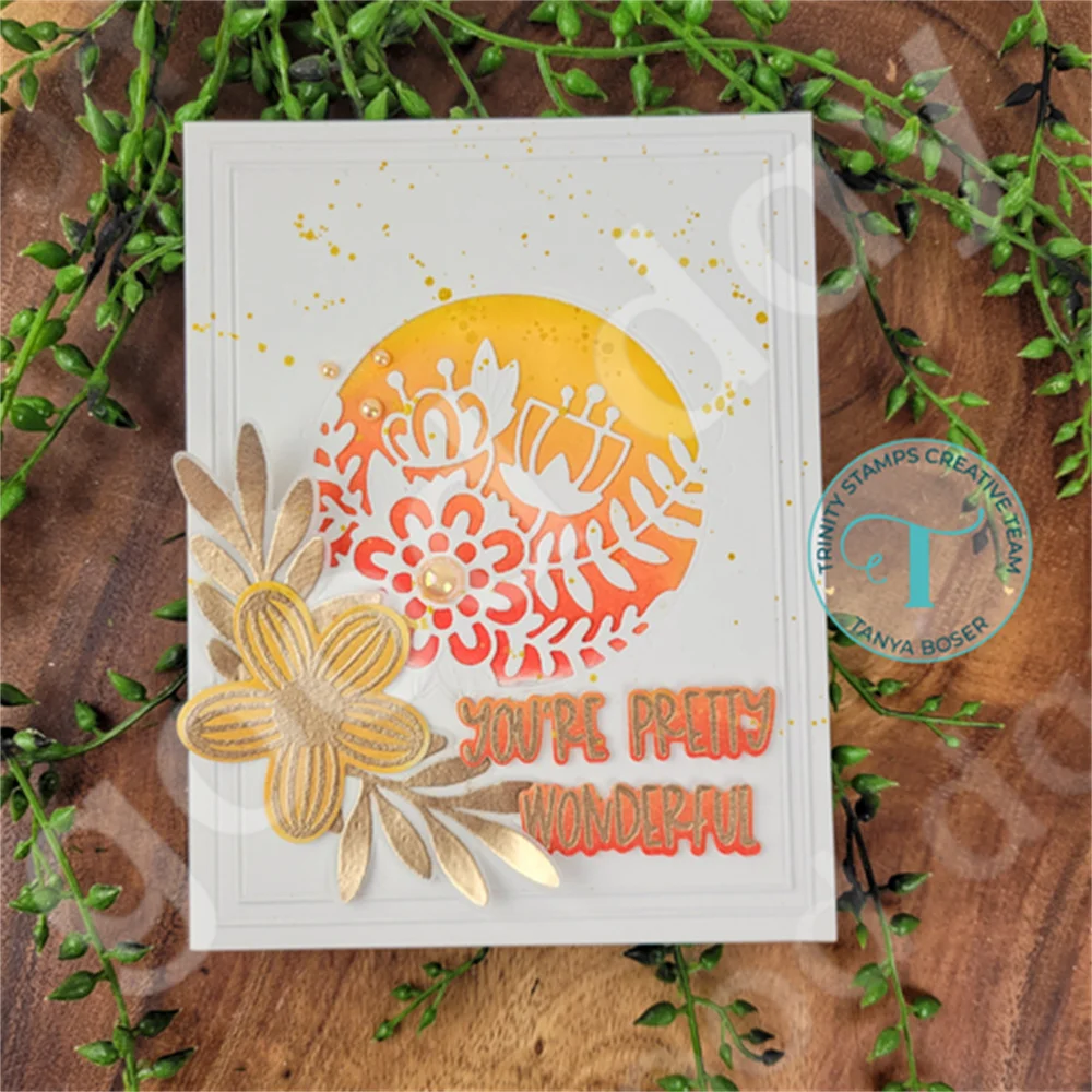 2022 Arrival New Blooming Circle Window Cut Out Metal Dies Scrapbook Used for Diary Decoration Template Diy Card Handmade