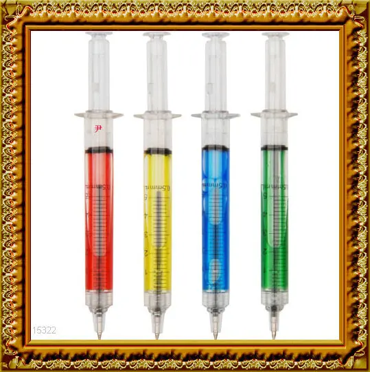 1/3Pcs Syringe Pen Novelty Liquid Syringe Ballpoint Pen Doctor Nurse Medical Hospital Fun Gift School Office Supplies Stationery