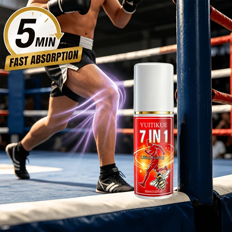 YUITIKUE 7 IN 1 Lifting Firming Joint Massage Roll-On Oil 60ml Bee Venom Nourishing Oil Soothe Tired Stiff Joint Skin Care