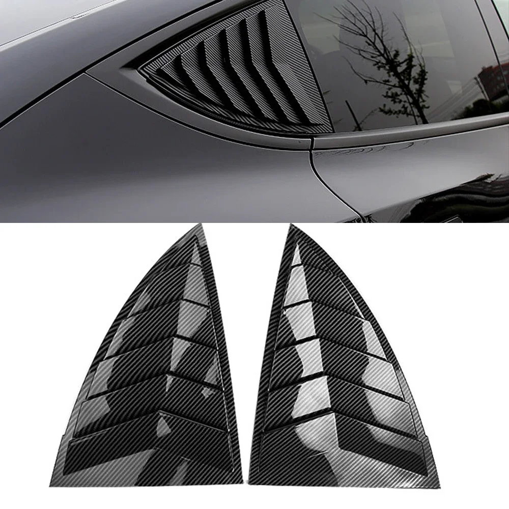 High Quality Car Accessories Exterior Modification Real Carbon Fiber A Pillar Window Triangle Decorative Patch For Tesla Model Y