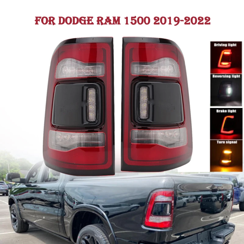 2PCS LED Tail Light For Dodge RAM 1500 2019-2022 Rear Brake Brake Light Tail Light 55112993AD 55112993AC 55112992AC 55112992/1AD