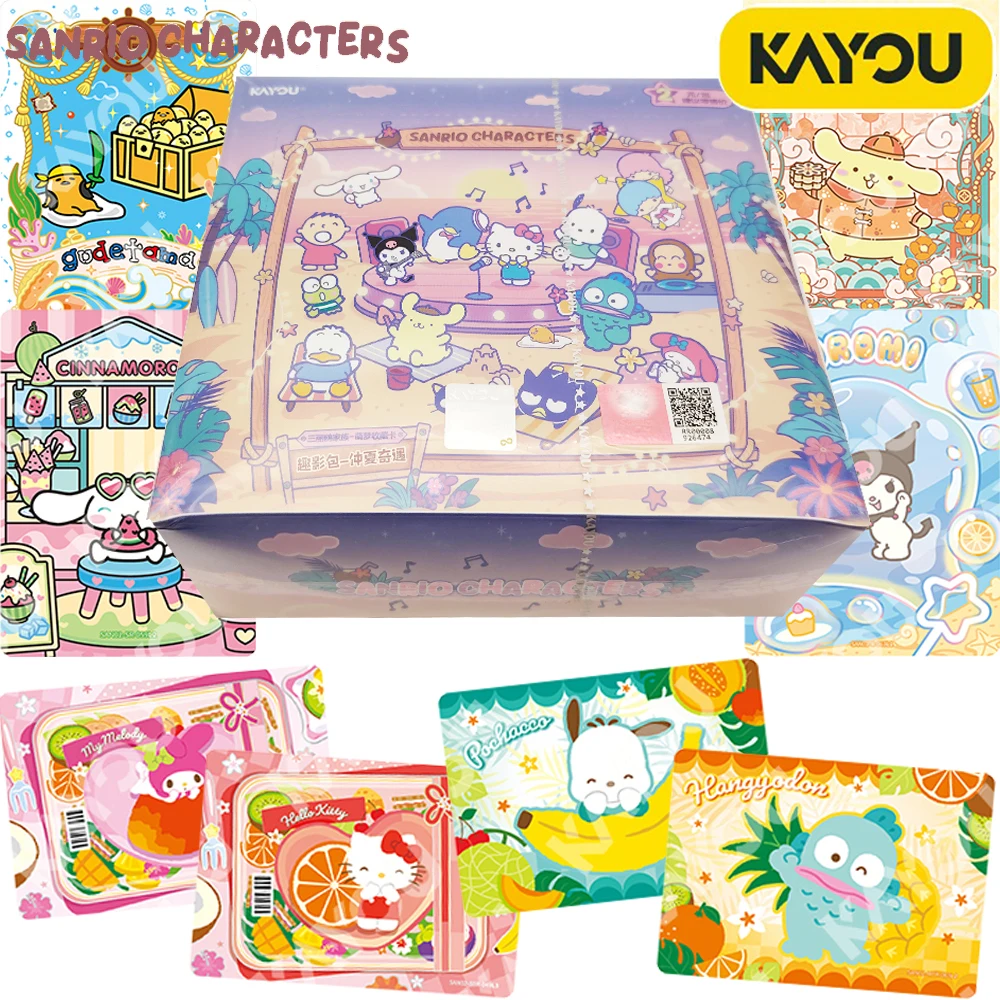New Kayou Genuine Sanrio Anime Cartoon Collection Cards Midsummer Adventure Series Cute Character Portrait Cards Hobbies Gifts