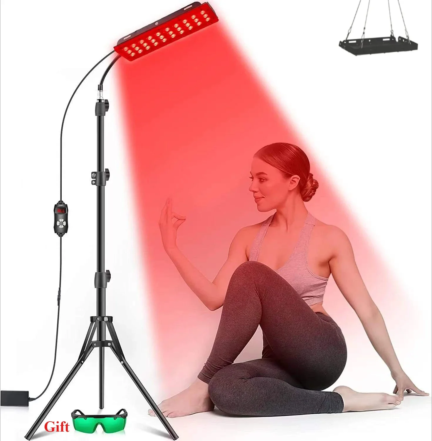 Red&Near Infrared Light 660nm&850nm,Relieve Fatigue Muscle Relaxation for Back,Shoulders,Knees Adjustable Height Bracket Timing