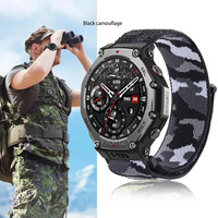 Camouflage Nylon Loop Strap For Huami Amazfit T-REX 3 Smart Watch Band Bracelet For Amazfit T-REX3 Correa