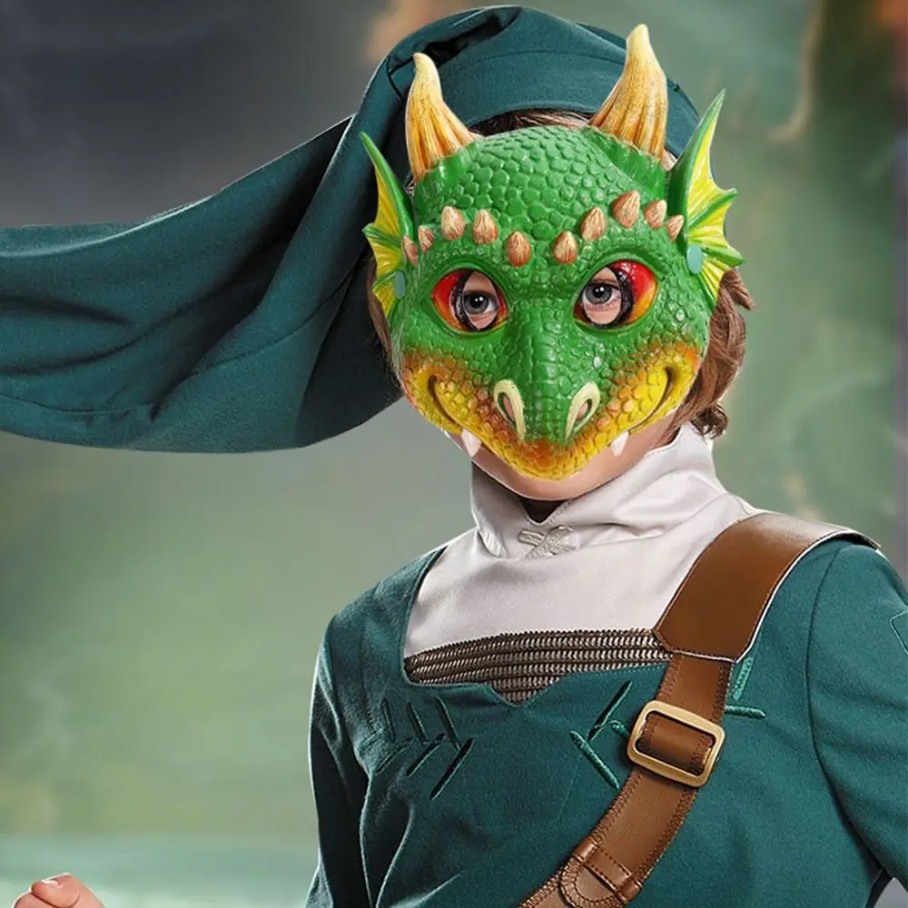 

Home Decor Pu Masques Party Decoration Party Accessories Halloween Masquerade Cosplay Prop Children Dino Mask Dragon Mask