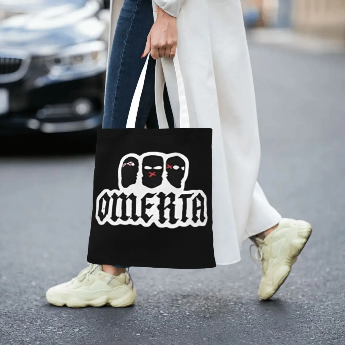 Omerta 47 Metal Band 19 Boodschappentassen Canvas De draagtas Herbruikbaar voor dames Schoudertas Reishandtas