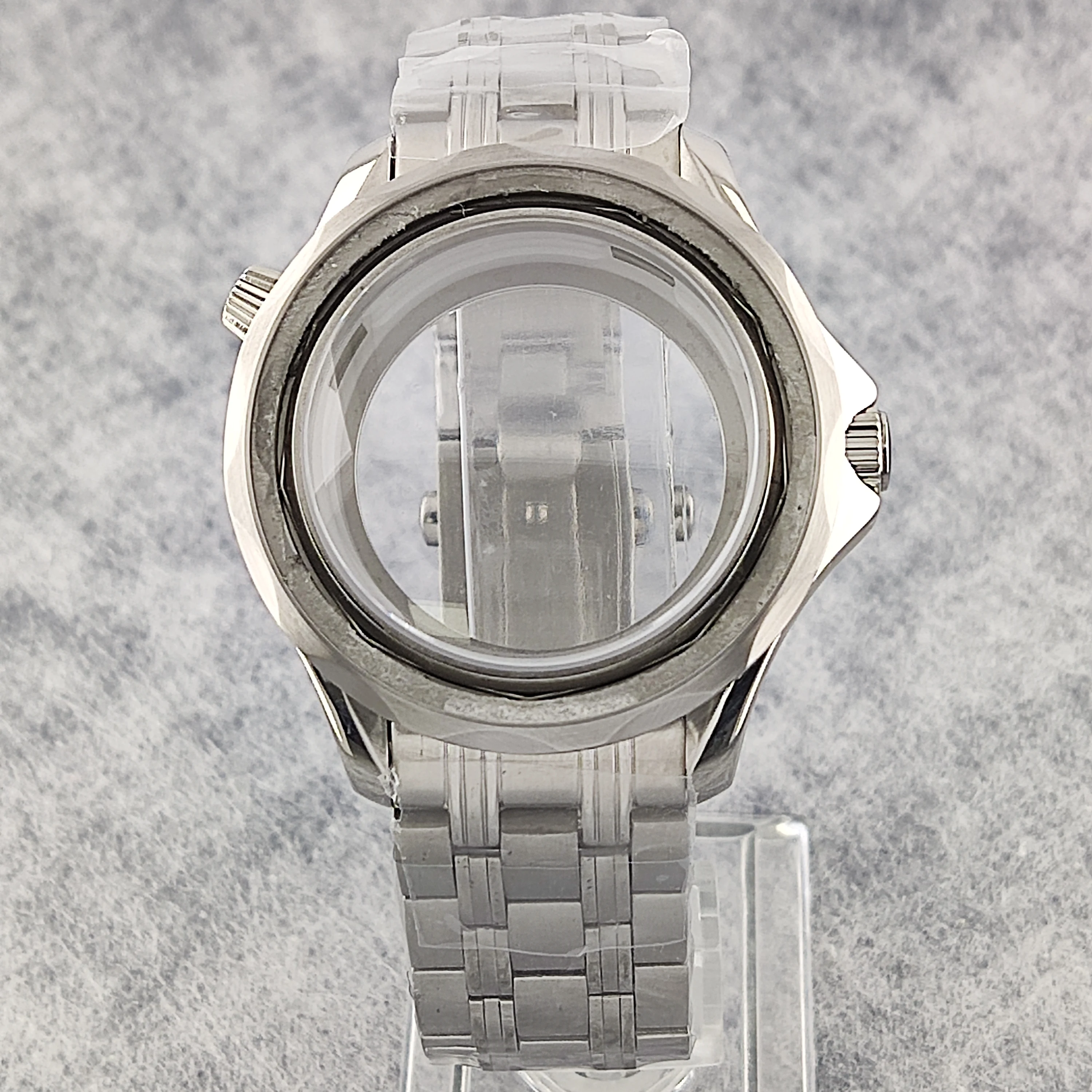 

42mm watch case assembled parts stainless steel sapphire waterproof mechanical 300 suitable for NH35/36 movement