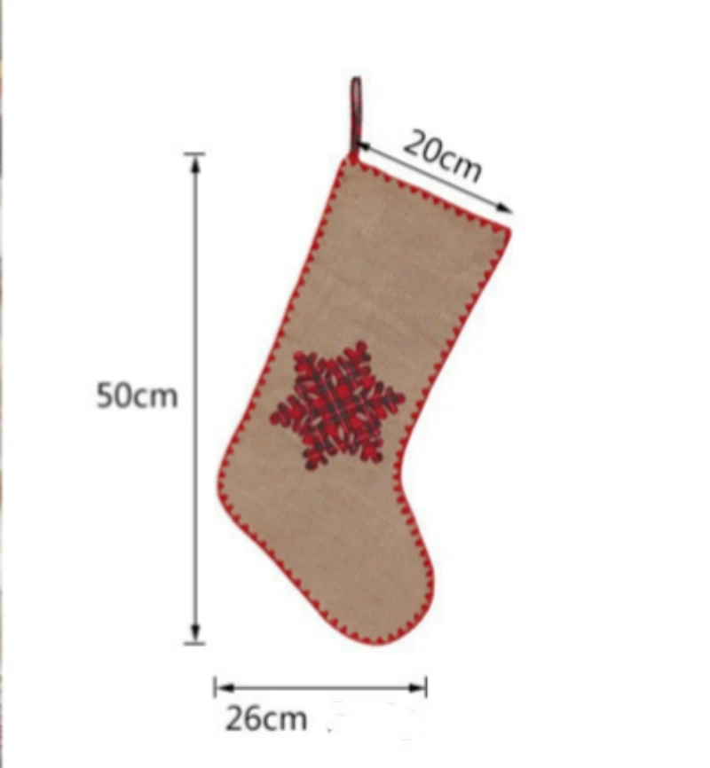 Personalized Linen Christmas Socks Gift Bags, Candy Bags, Gift Bags, Christmas Decorative Socks, Christmas Tree Pendants