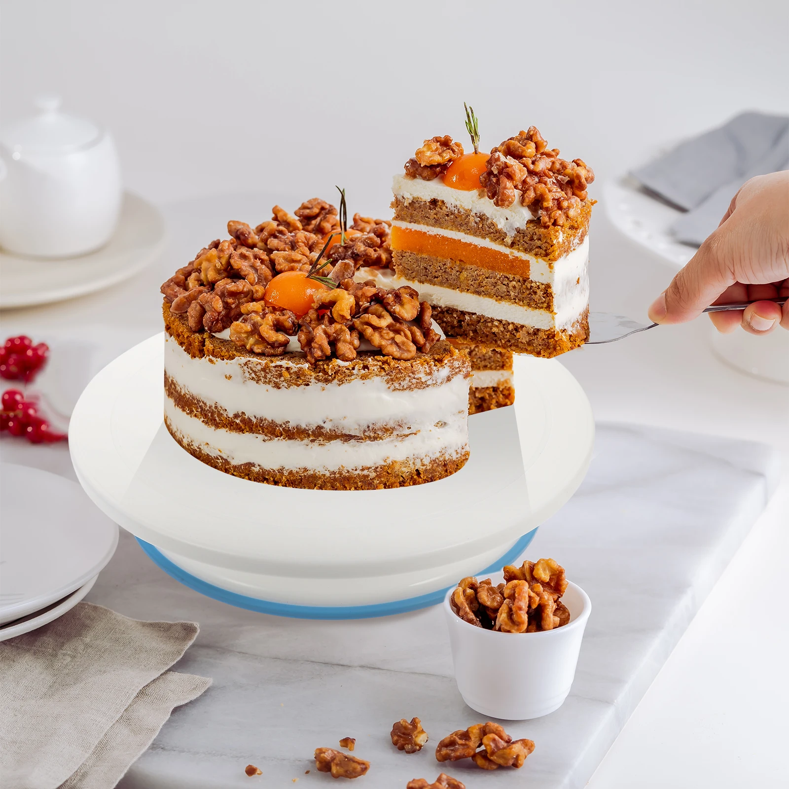 

Non-Skid Cake Turntable 360 Rotating Revolving Stand High-Grade Plastic For Decorating Baking Tools Accessories