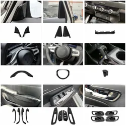 For Honda Fit Jazz GR 2020 2021 2022 Accessories LHD Door Armrest Window Switch Door Handle Pull AC Outlet Steering Wheel Cover