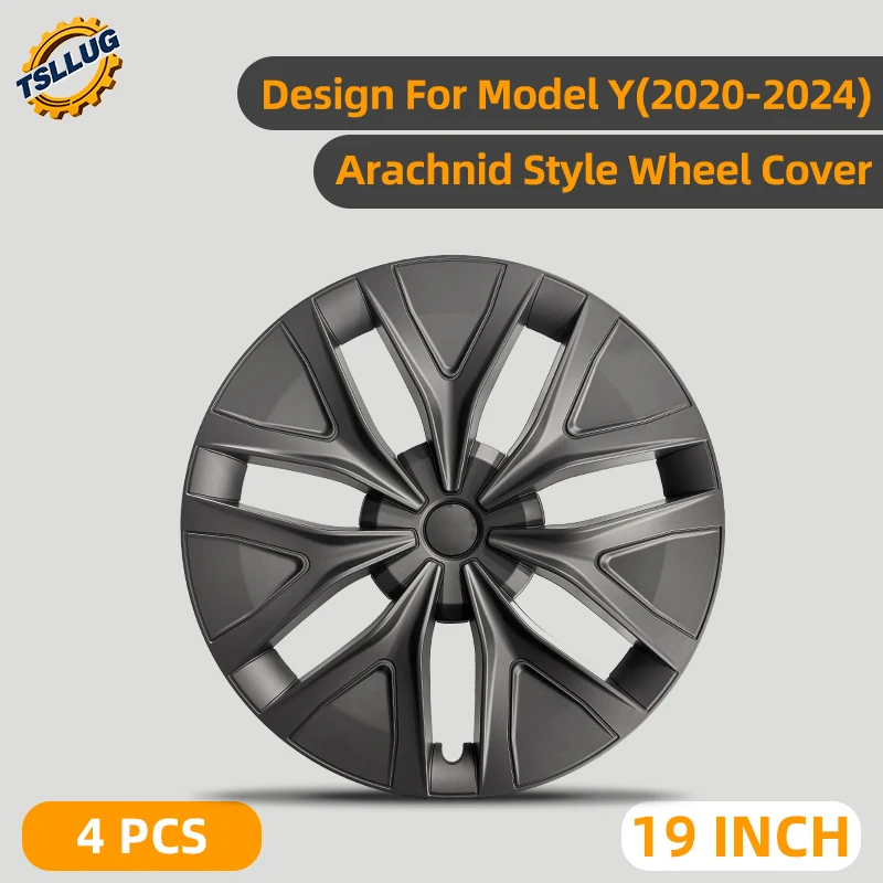 

4PCS For Tesla Model Y 2020-2024 38th Style Wheel Cover 19 Inch Car Replacement Automobile Hub Cap Full Rim Car Accessories