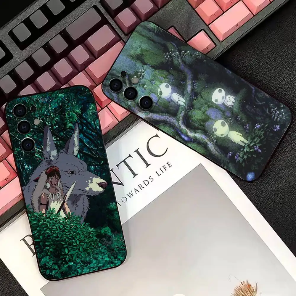 Anime P-Princess Mononoke-e  Phone Case For Samsung S26,S25,S24,S23,S22 Black Soft Protective Phone Case