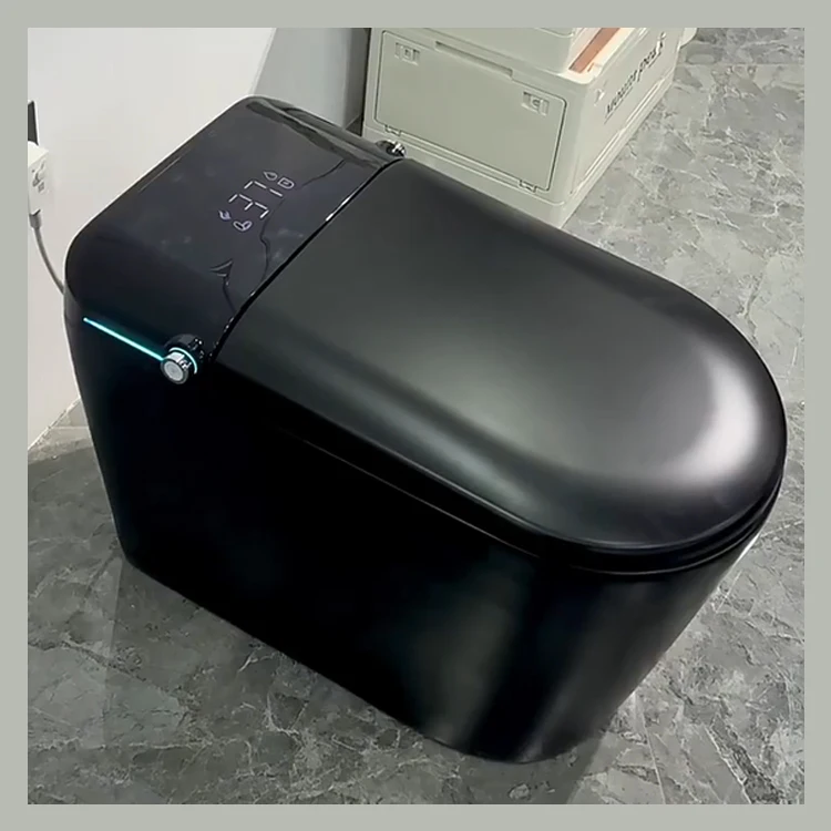 High End Modern Sanitary Ware Automatic Black Toilet Intelligent Commode Wc Smart Toilet Bowl for Hotel