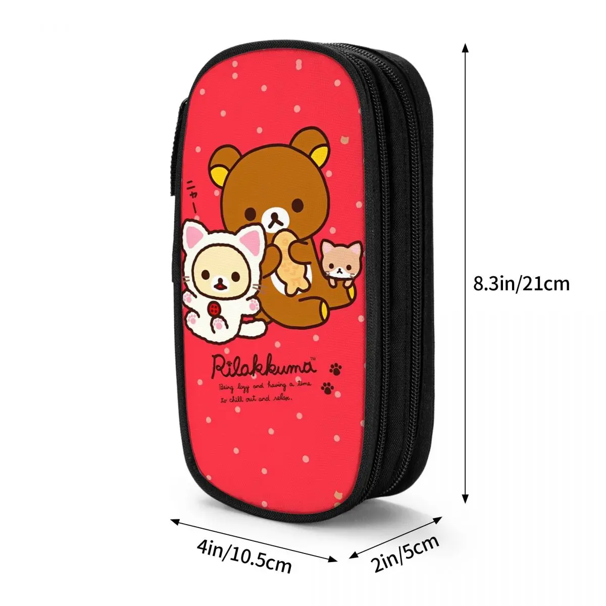 Rilakkuma niedlichen Cartoon Feder mäppchen kawaii Bär Feder mäppchen Stift Box Student große Aufbewahrung tasche Schul bedarf Reiß verschluss Zubehör