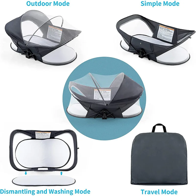 Portable bed-in-bed baby crib foldable newborn sleeper mobile bionic womb bed bed anti pressure