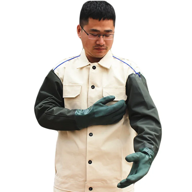 Waterproof Gloves Ultra Long Work Safety Glove Anti-oil Acid and alkali resistant Protective Rubber Gloves Catching Fish