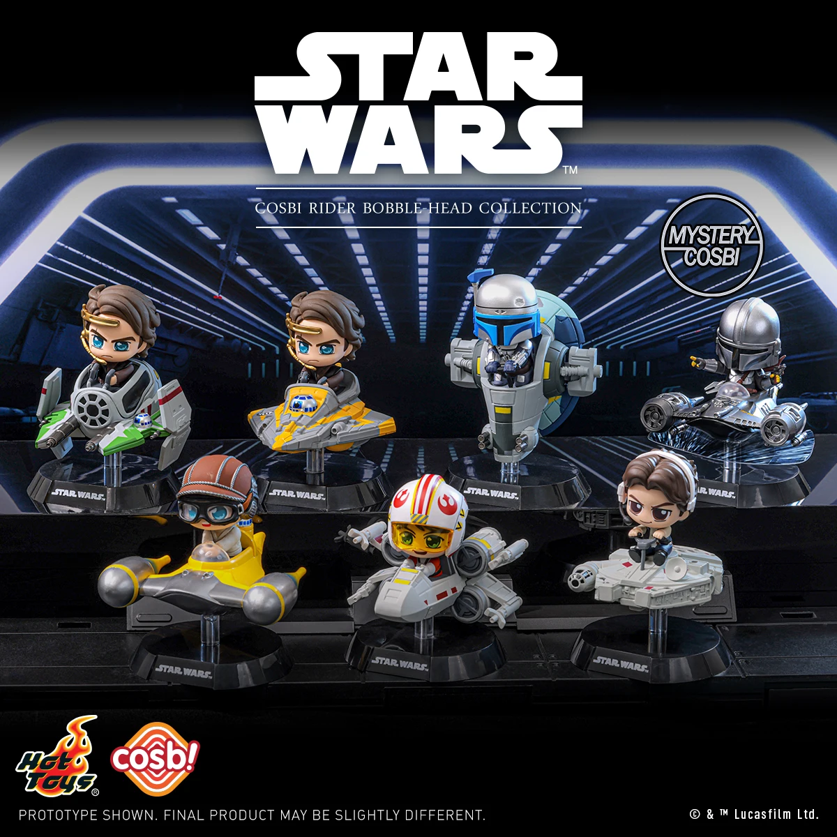 

Hot Toys Star Wars Blind Box Cosbi Rider Mini Vehicle Series Mysterious Surprise Box Desktop Decorations Kids Birthday Gift