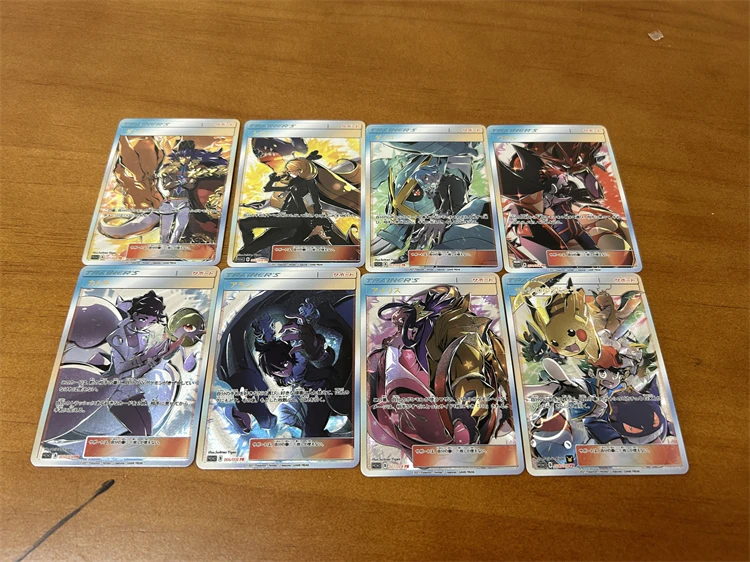 

8Pcs/set Pokemon Diy Self-Control Ptcg Collect Signature Trading Flash Card Anime Cartoon Gift Color Flash