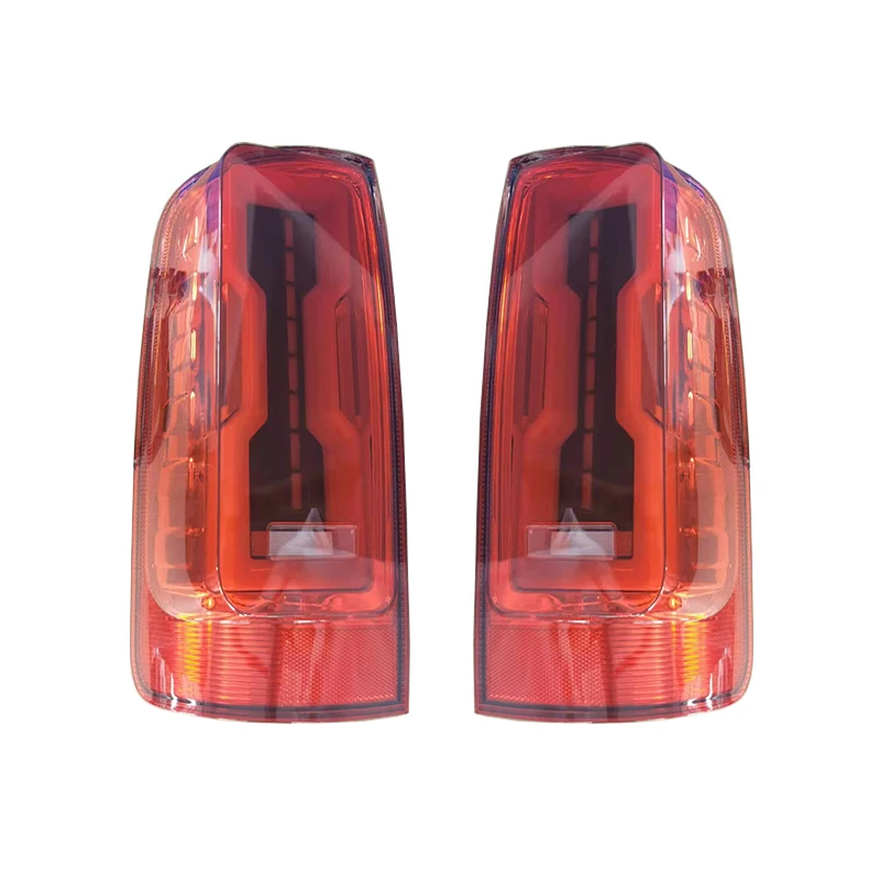 مجموعة المصابيح الخلفية LED المعدلة لسيارة شيفروليه كولورادو S10 2021 الضوء الخلفي الأحمر مع ضوء عكسي لإشارة الانعطاف للفرامل