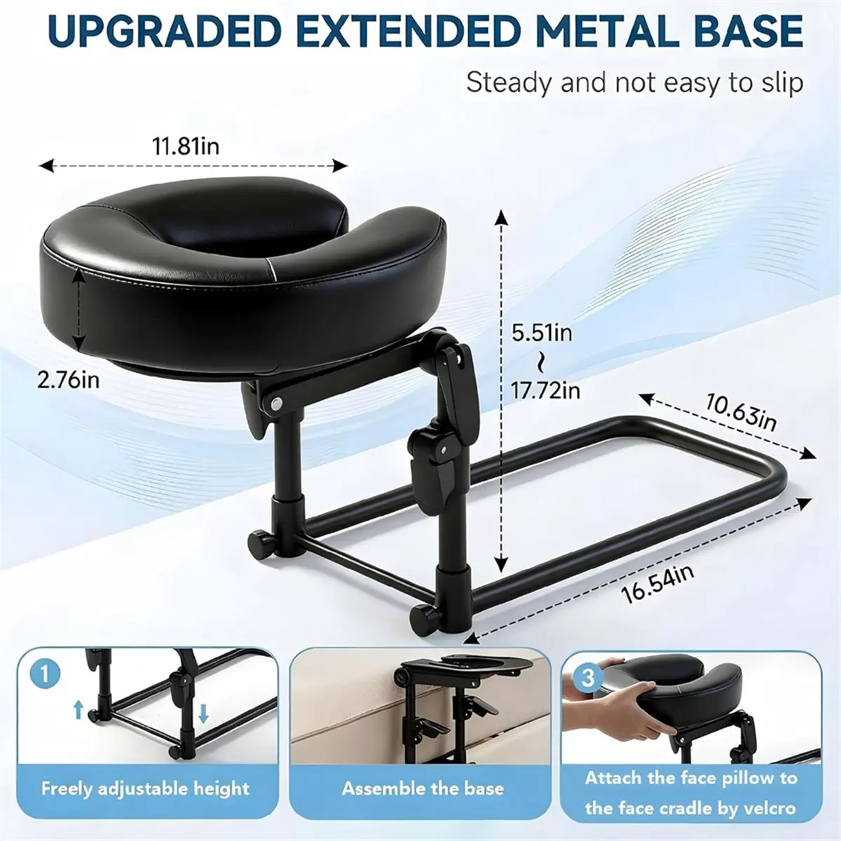 giftnew Massage Headrest for Bed Home Mattress Top Massage Kit Adjustable 18