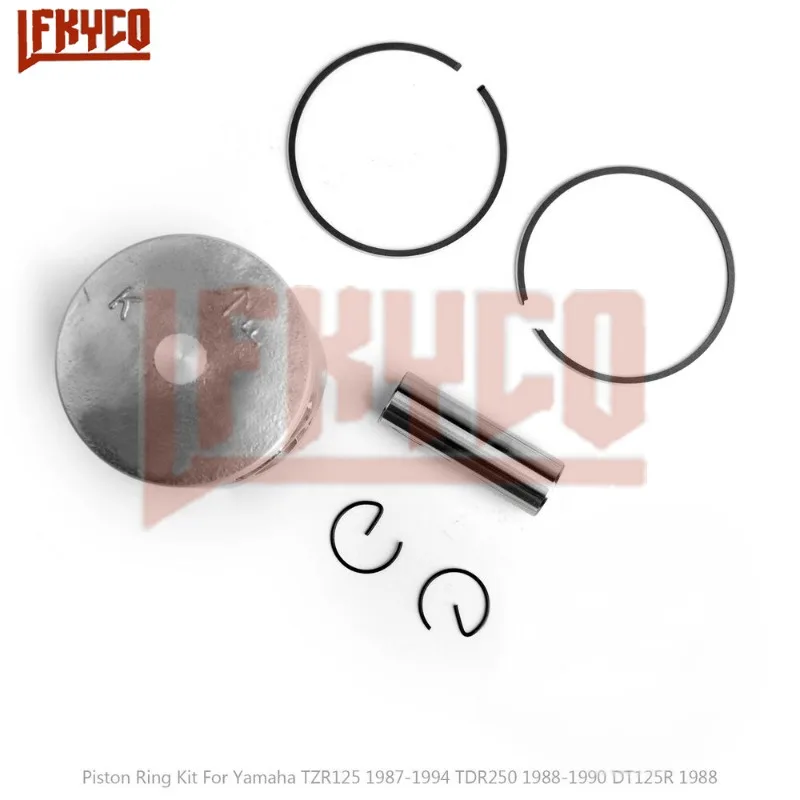 Motorcycle Piston Rings Kit for Yamaha TZR125 87-92 TDR250 87-94 DT125R 88-99 R1-Z 91-92 STD 56.4mm 56.65mm 56.9mm Pin 16mm Part