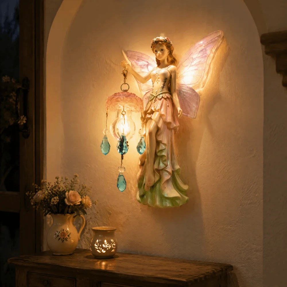 Creative Vintage Wall Lamp Dreamy Battery-powered Night Light Mini Lamp Romantic Fairy Wall Lamp Nursery Room
