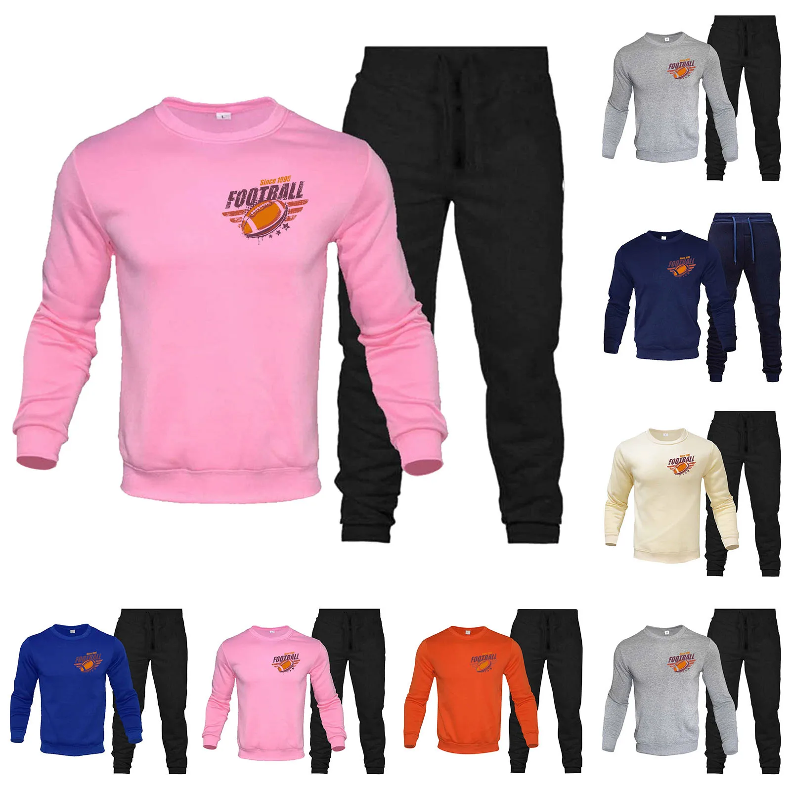 Heren Sportkleding Broek Set Trainingspak Rugby Sweatshirts Jas Pak Pullover Joggingbroek Koppels Bovenkleding 2-delige Set Pak Kleding