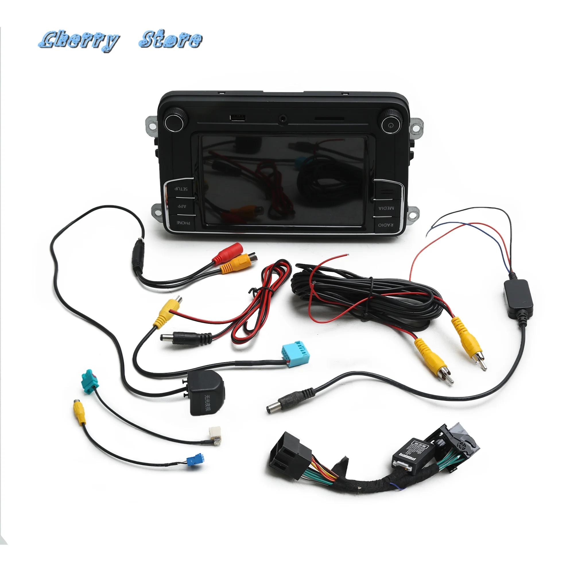 

RCD330 187B CD-плеер + камера заднего вида + комплект симулятора CAN для VW GOLF EOS TOURAN Seat Skoda Superb 6RD 035187 Б