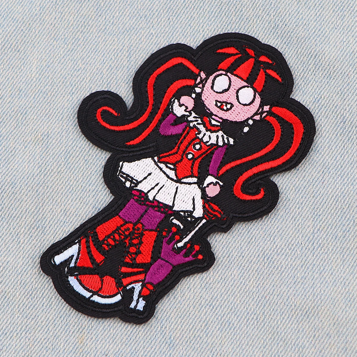 Humorous Anime Patch Embroidered Patches For Clothing Stickers Stripes Cartoon Patch Iron On Patches On Clothes Decorations