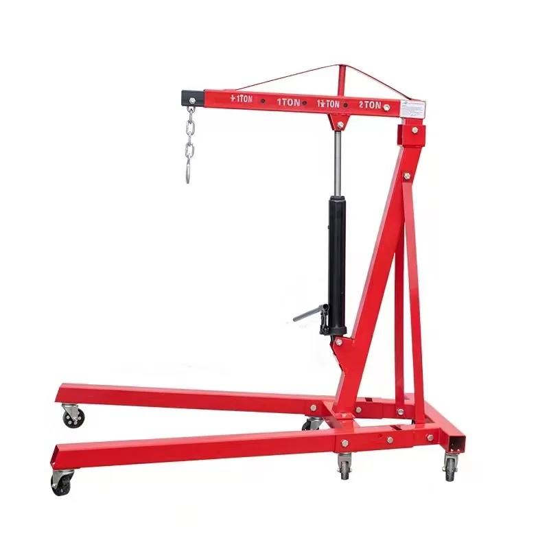 Heavy Duty 2 Ton Steel Engine Crane New Strong Fixed Type Shop Crane Stand With Chain Sling