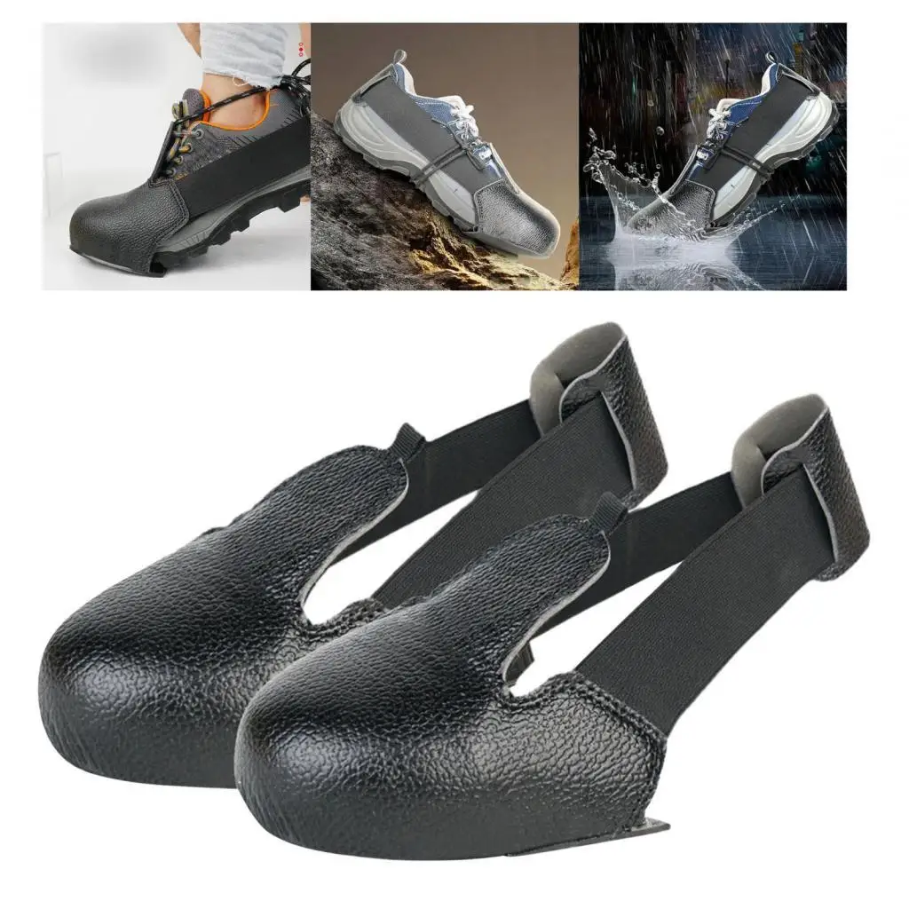 Toe Cap Overshoes, Leather Overshoes Cover, Workplace Anti Smash Cover Toe Cap Shoe Covers