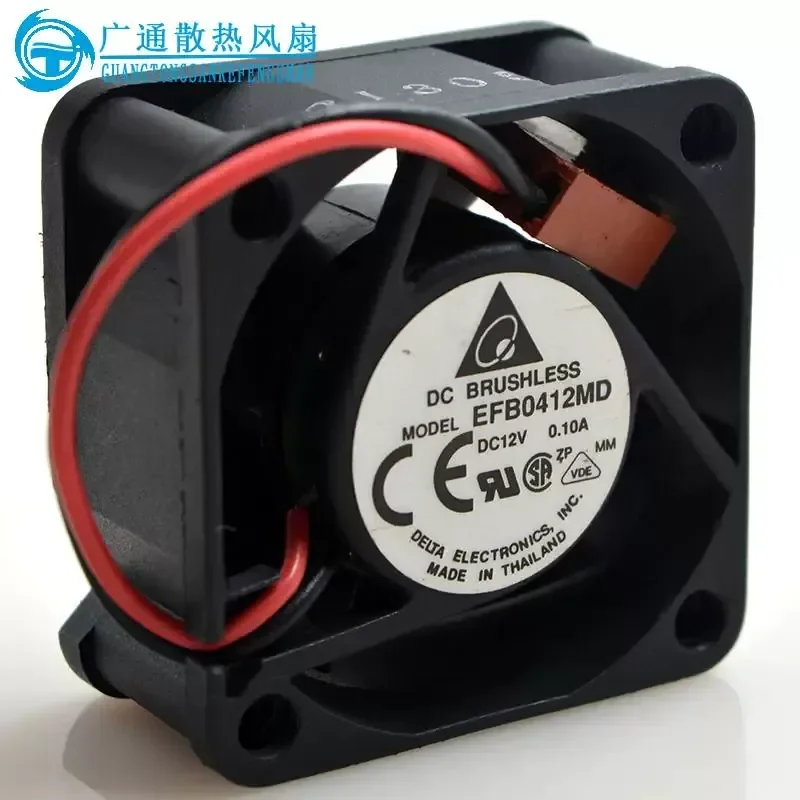 for Delta 4020 EFB0412MD 12V 0.10A 4cm 2-Wire Dual Ball Bearing Cooling Fan