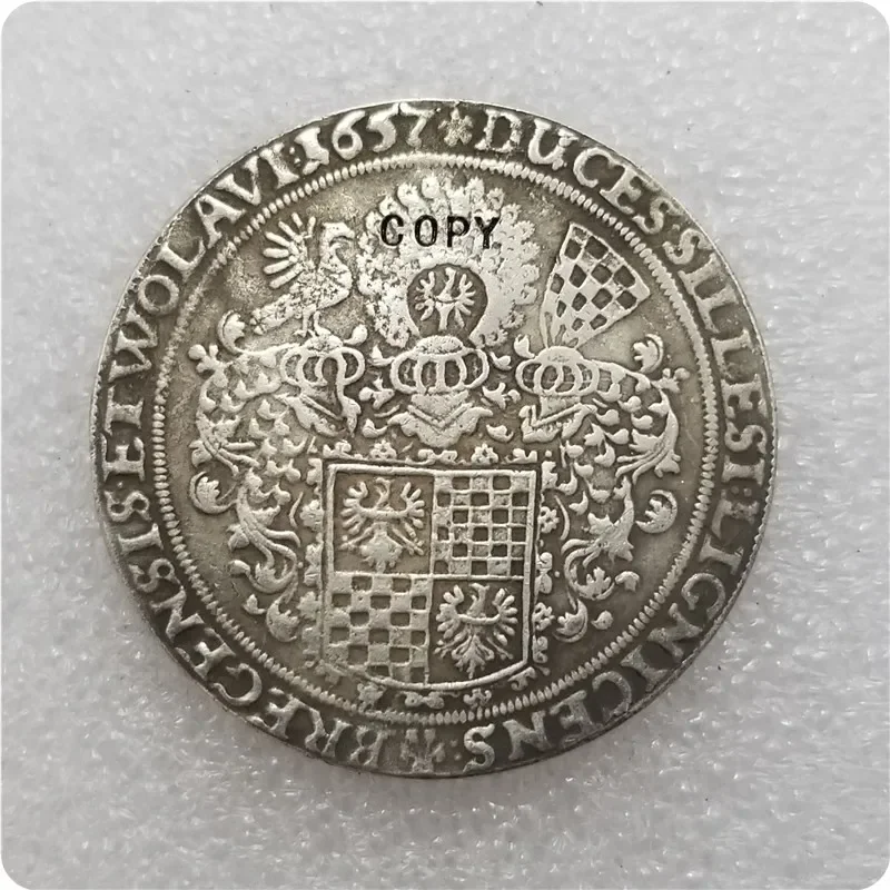 THALER-1657-GEORGIVS-LUDOVIC-CHRISTIAN COIN COPY Challenge Pocket Coins Christmas Gifts